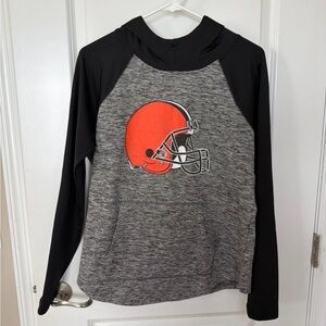 Cleveland Browns Gray and Black Dri-Fit Hoodie